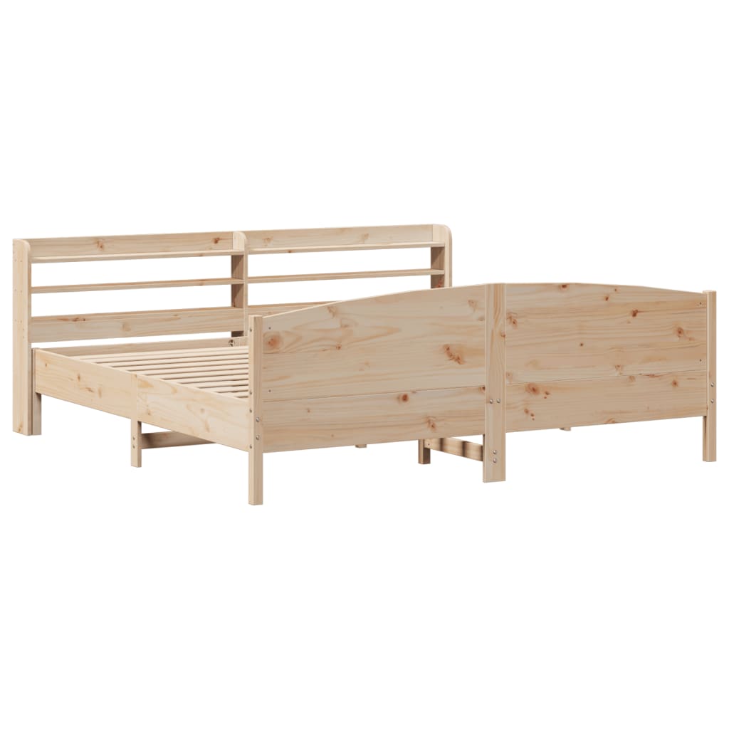 Bed Frame without Mattress 180x200 cm Super King Solid Wood Pine
